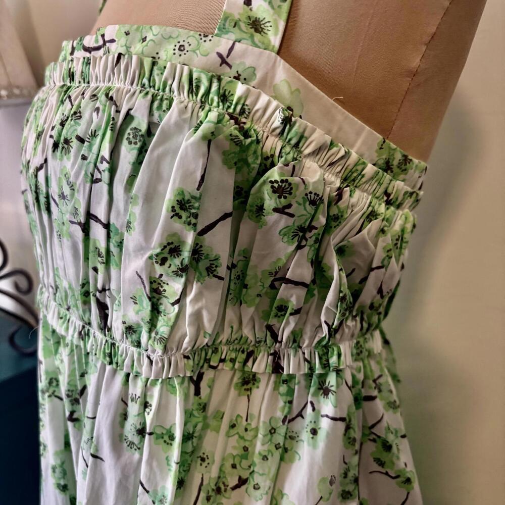 J. Crew Re-imagined Pleated Floral Cotton Maxi Dress 12 - Picture 3 of 9